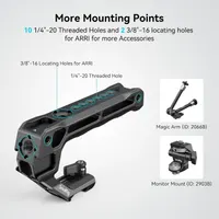 SMALLRIG NATO Top Handle with Quick Release NATO Clamp for Camera Cage, Max. Load 10kg, with 5 Built-in Cold Shoe, Lightweight only 124g (Lite) - 3766 — фото 8