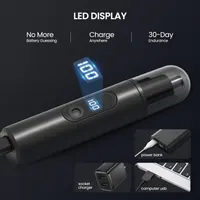 SUERBEATY Электрический триммер для носа и ушей, перезаряжаемый, с LED-дисплеем, водонепроницаемый