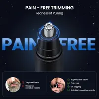 SUERBEATY Електричний тример для носа та вух, перезаряджуваний, з LED-дисплеєм, водонепроникний — фото 3