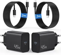 Зарядний пристрій Samsung 45W (Набір 2 шт), Super Fast Charging 2.0, Кабель 2м — фото 2