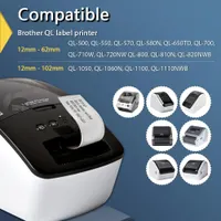 Термоетикетка безперервна 62 мм x 30.48 м (DK-22205) для Brother QL, 1 рулон — фото 5
