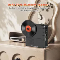 Дитяча Bluetooth колонка "Ретро" (Вініловий програвач), Платівка, що крутиться — фото 7