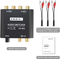 Аудіо світч-перемикач 2-в-1 (RCA/3.5mm), Двоспрямований, З регулятором гучності — фото 4
