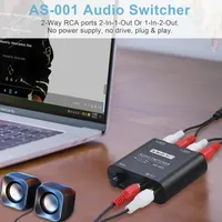Аудіо світч-перемикач 2-в-1 (RCA/3.5mm), Двоспрямований, З регулятором гучності — фото 5