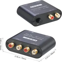 Аудіо світч-перемикач 2-в-1 (RCA/3.5mm), Двоспрямований, З регулятором гучності — фото 6