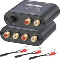 Аудио свитч-переключатель 2-в-1 (RCA/3.5mm), Двунаправленный, С регулятором громкости — фото 7