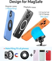 Магнітний автотримач Coolpow для MagSafe (N55 Magnets), У дефлектор, 360° — фото 3