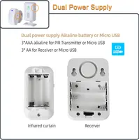 Wireless PIR Motion Sensor Detector Home Store Welcome Buzzer Security Alarm Chime for Business Mailbox Front Door Entry Alert (2 Sensor & 1 Doorbell) — фото 2