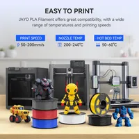 JAYO PLA 1.75мм, високоточна нитка для 3D-принтера FDM, акуратна намотка, синьо-сірий, 1.1 кг — фото 2