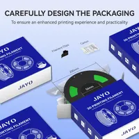 JAYO PLA 1.75мм, высокоточная нить для 3D-принтера FDM, аккуратная намотка, сине-серый, 1.1 кг — фото 7