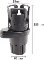2 in 1 Car Cup Holder Expander Adapter 360 Degree Rotating Drinks Holder to Hold Two Bottles/Cups — фото 2
