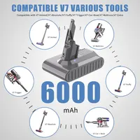Акумулятор для Dyson V7 (SV11) Посилений 6000mAh, + Передфільтр — фото 2