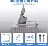 Акумулятор для Dyson V7 (SV11) Посилений 6000mAh, + Передфільтр — фото 4