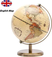 Exerz 14cm World Globe Mini Antique Globe - Educational/Geographic/Modern Desktop Decoration - 14cm Diametre Metal Arc and Base Bronzed Colour — фото 4