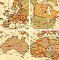 Exerz 14cm World Globe Mini Antique Globe - Educational/Geographic/Modern Desktop Decoration - 14cm Diametre Metal Arc and Base Bronzed Colour — фото 8