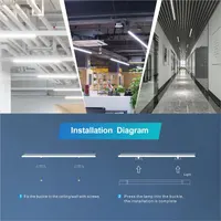 Набор линейных LED светильников BrightFly 120 см (2 шт), 32W, 6500K Холодный белый — фото 8