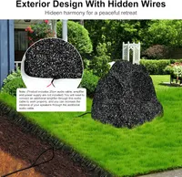 Herdio 6.5" Outdoor Rock Speakers Hardwired 400 Watt,IPX6 Waterproof Design for Pool, Garden, Deck, and Outdoor Activities (Pair) — фото 9