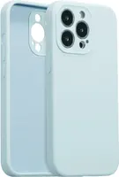 Силиконовый чехол (Liquid Silicone) для iPhone 15 Pro Max, Защита камер, Baby Blue