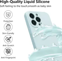 Силиконовый чехол (Liquid Silicone) для iPhone 15 Pro Max, Защита камер, Baby Blue — фото 2