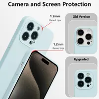 Силиконовый чехол (Liquid Silicone) для iPhone 15 Pro Max, Защита камер, Baby Blue — фото 5