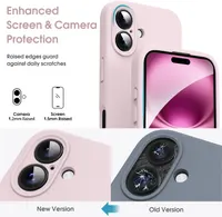 Силіконовий чохол Supdeal (4 шари) для iPhone 16 (6.1"), Захист камер, Рожевий — фото 2