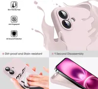 Силіконовий чохол Supdeal (4 шари) для iPhone 16 (6.1"), Захист камер, Рожевий — фото 3