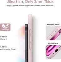 Силиконовый чехол Supdeal (4 слоя) для iPhone 16 (6.1"), Защита камер, Розовый — фото 4