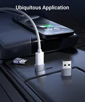 Адаптер-переходник USB на Type-C Syntech (Набор 3 шт), Алюминий, Для CarPlay/iPhone — фото 5