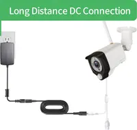 Удлинитель кабеля питания DC 5.5x2.1 мм (2 шт по 2 метра), Для камер/LED лент, Черный — фото 6