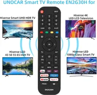Универсальный пульт EN2G30H для смарт-ТВ Hisense 4K UHD, Кнопки Netflix/YouTube — фото 5