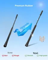 Car Aerial Antenna - Universal Black Car Aerial for All Models - Car Radio Antenna DAB FM Reception - DAB Screw in Car Ariel 24.5cm — фото 3