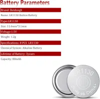 Батарейки LR1130 (AG10 / 189) 1.5V Alkaline, Набір 10 шт, Для годинників та іграшок — фото 3