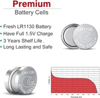 Батарейки LR1130 (AG10 / 189) 1.5V Alkaline, Набор 10 шт, Для часов и игрушек — фото 2