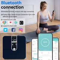 Розумні ваги-аналізатор тіла з Bluetooth Без бренду, Великий кольоровий екран, 17 метрик — фото 5