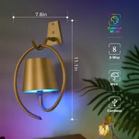 Бездротовий настінний LED світильник Faithorse (Акумулятор), RGB, Золотий