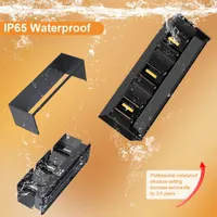 Вуличний настінний LED світильник 30W Kingwen, Регульований промінь, IP65 (Чорний) — фото 8