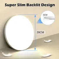 Набір з 2 LED світильників Befurglor 24Вт 28.5см (Стельові, 5000K, 2200Лм), Білий — фото 5