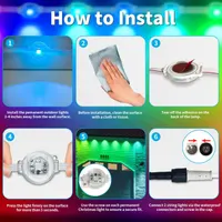 Розумна вулична LED гірлянда XINKAITE (60 метрів, 250 RGB+IC), Wi-Fi, Водонепроникна IP67 — фото 3