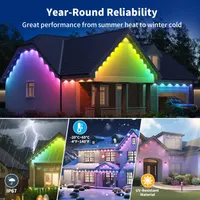 Розумна вулична LED гірлянда XINKAITE (60 метрів, 250 RGB+IC), Wi-Fi, Водонепроникна IP67 — фото 4