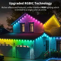 Умная уличная LED гирлянда XINKAITE (60 метров, 250 RGB+IC), Wi-Fi, Водонепроницаемая IP67 — фото 5