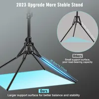 Кольцевая LED лампа 11.5" со штативом 177 см Без бренду, Для стримов и макияжа — фото 3