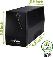Источник бесперебойного питания (ИБП) Tecnoware ERA PLUS 1200VA, Для ПК и роутера — фото 3
