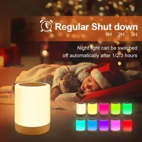 Сенсорный прикроватный ночник AISUO, Портативная лампа, RGB цвета, Таймер — фото 6