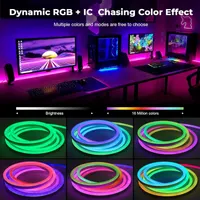 LUXONIC 5M Bluetooth LED Rope Lights with App Control, RGBIC LED Neon Lights for Bedroom, Outdoors Decor — фото 6