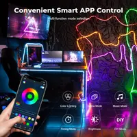 Умная неоновая LED-лента LUXONIC RGBIC (5 метров), Bluetooth APP, Гибкий неон — фото 4