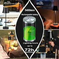 Беспроводная сенсорная настольная LED лампа Без бренду (5400mAh, Диммируемая), Золотистая — фото 5