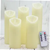 5pcs Battery-Operated Candles Flameless Unique Design for Wedding Home Decor — фото 5