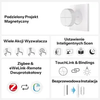 Розумна кнопка SONOFF Orb Zigbee SNZB-01M 4 в 1 сценарії розумного дому бездротова — фото 7