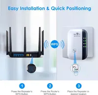 Репітер Wi-Fi HAFSI 300Mbps 2.4GHz підсилювач сигналу Ethernet порт WPS точка доступу для дому квартири — фото 6