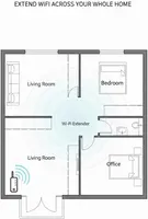 Репитер Wi-Fi HAFSI 300Mbps 2.4GHz усилитель сигнала Ethernet порт WPS точка доступа для дома квартиры — фото 2